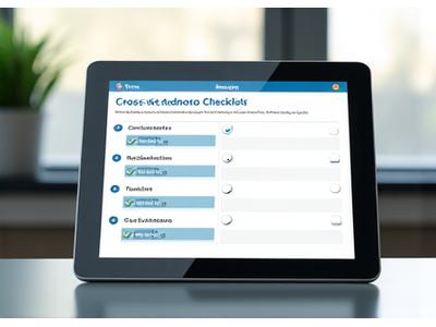 Digital checklist indicating common cross-border compliance scenarios for vehicles